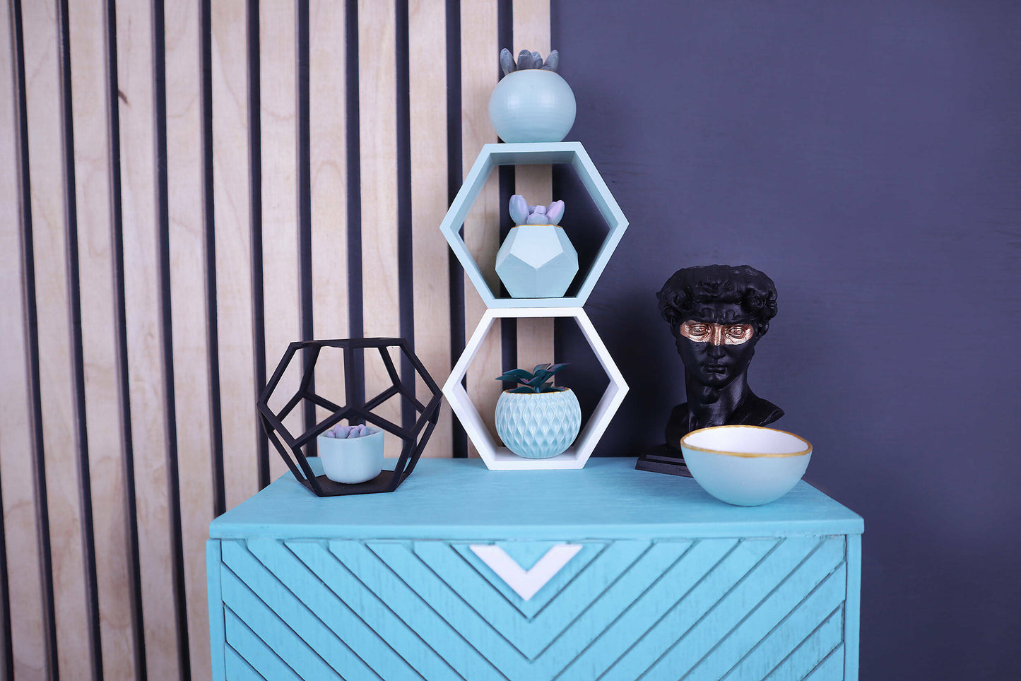Interior items for BJD (set 1 - pastel mint), 3D