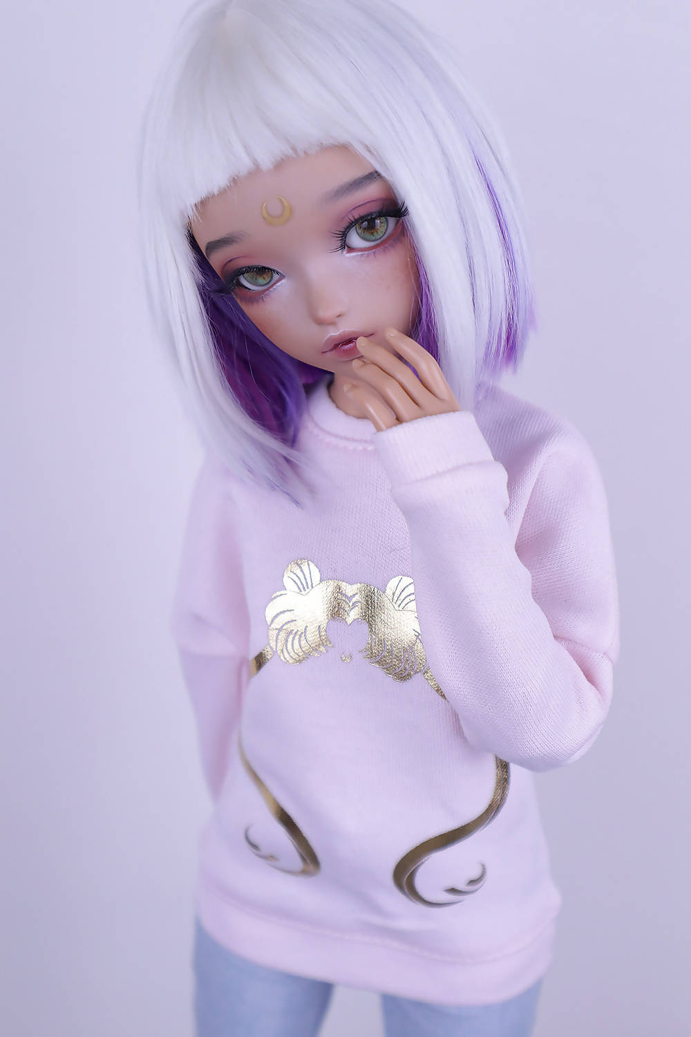 Pastel pink sweatshirt "Bunny" for MiniFee (MSD)