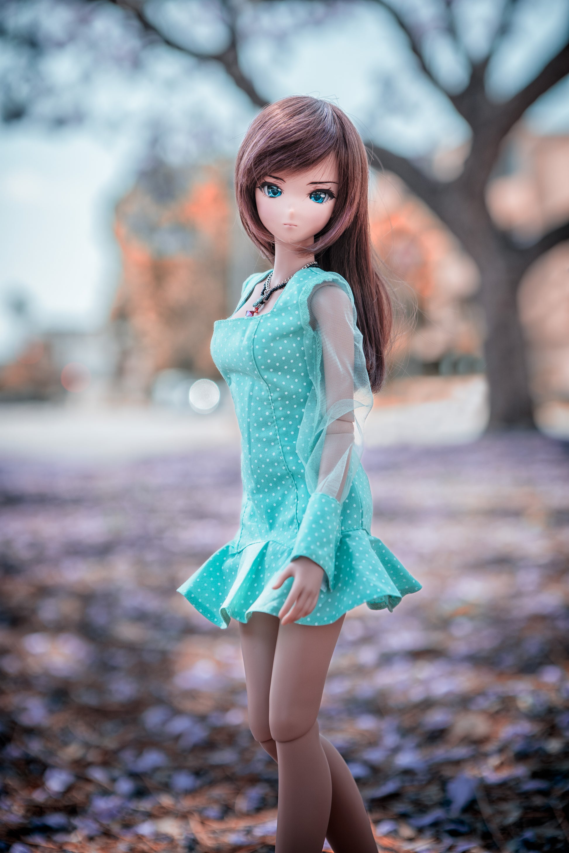 Arizona Summer Dress for Smart Doll green outdoor