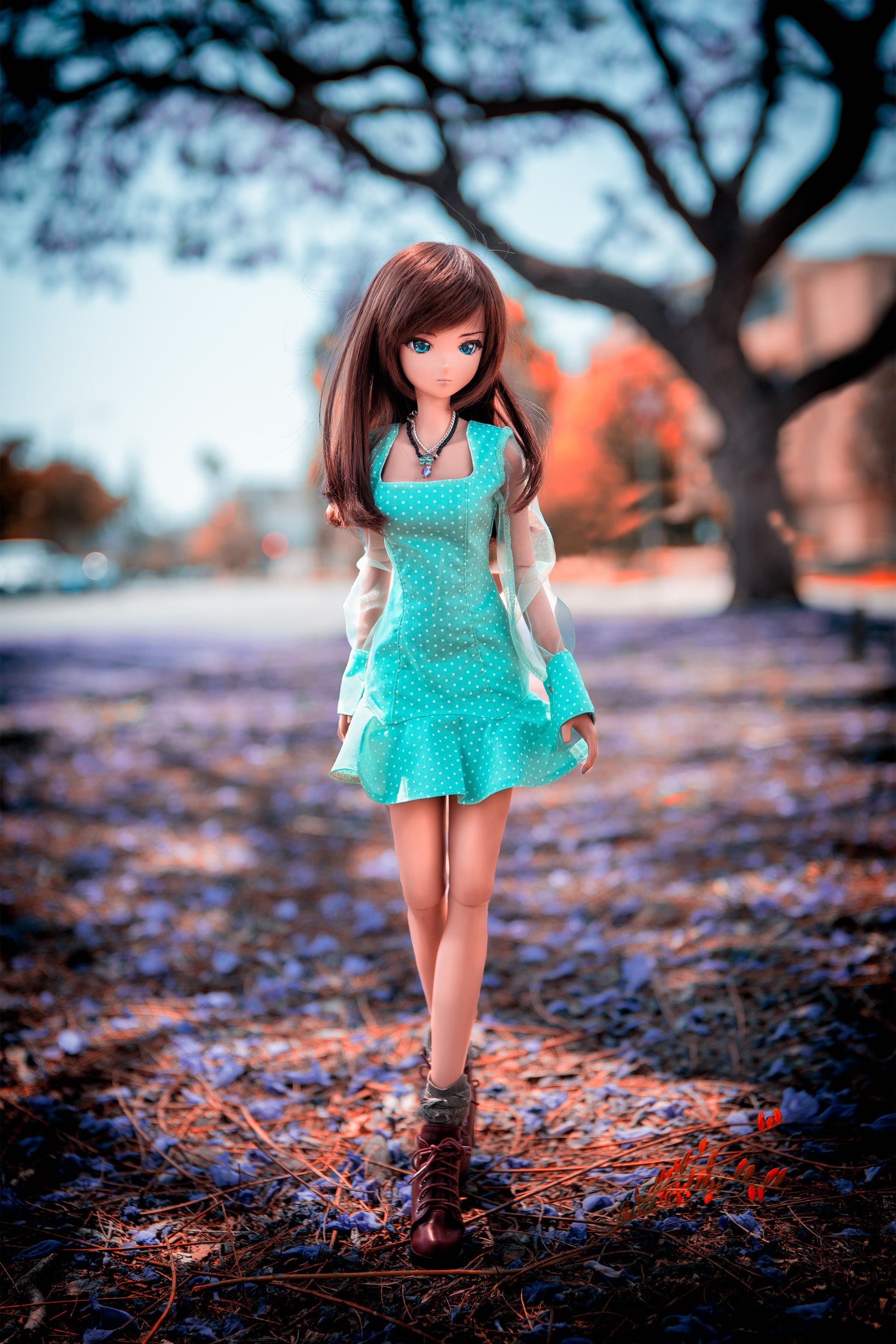 Arizona Summer Dress for Smart Doll green outdoor