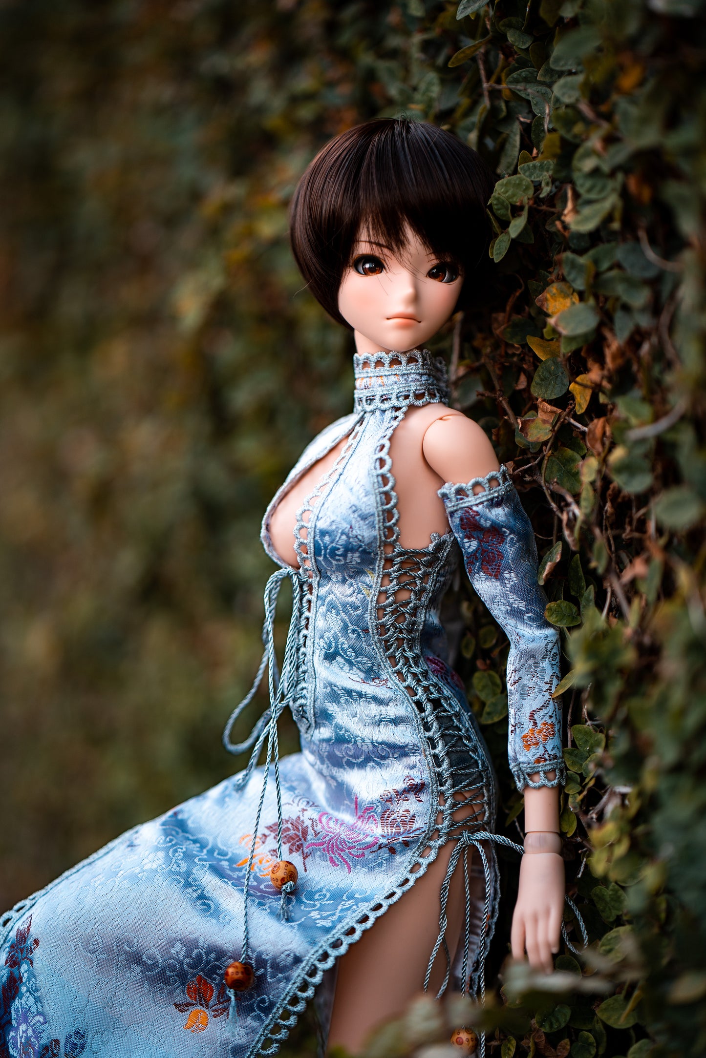 Cheongsam dress (light pink) fits Smart Doll or 1/3