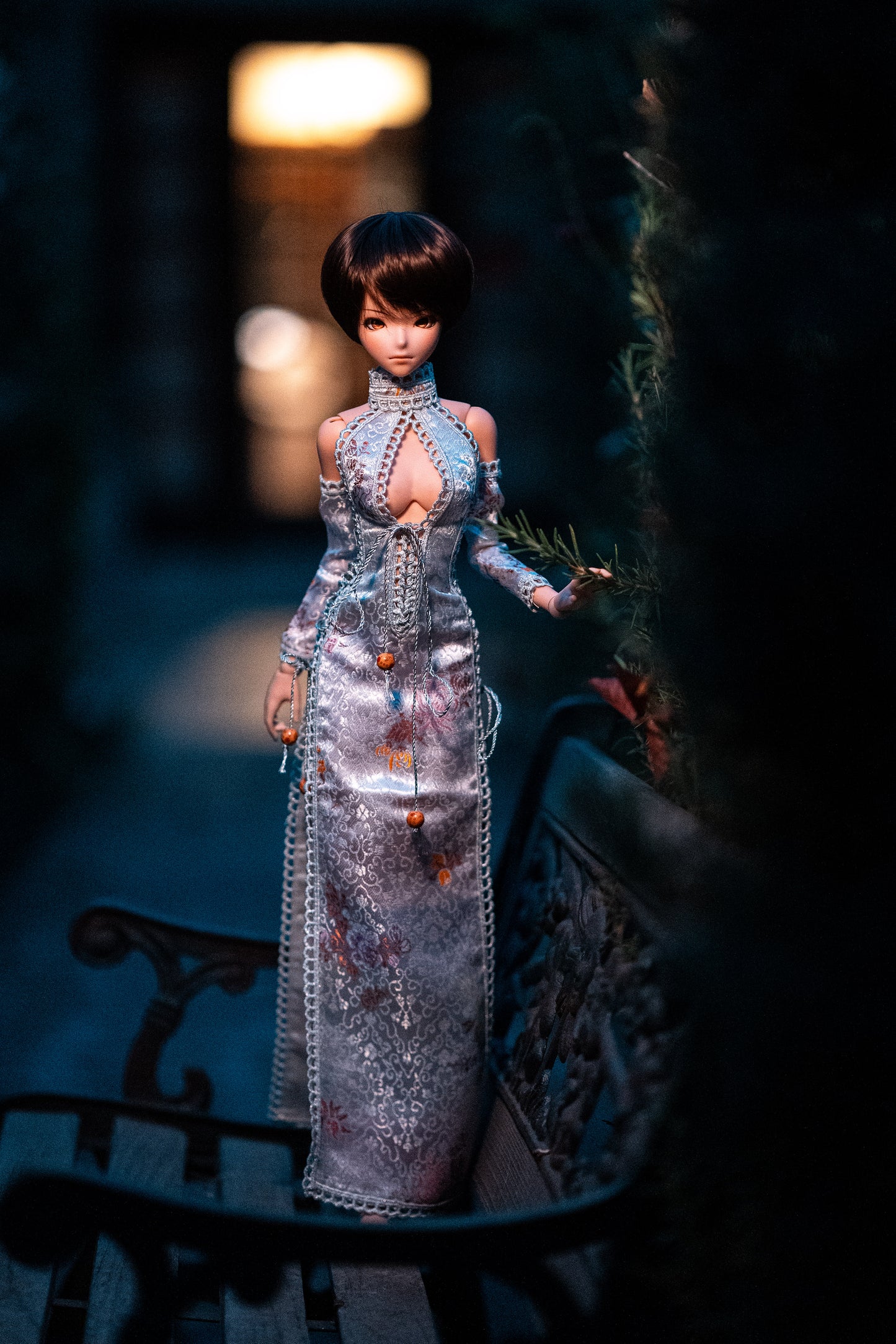 Cheongsam dress (light pink) fits Smart Doll or 1/3