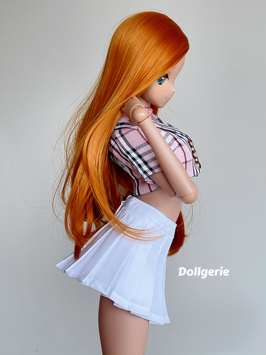 High-Rise Pleated White Mini Skirt for SmartDoll or DD3