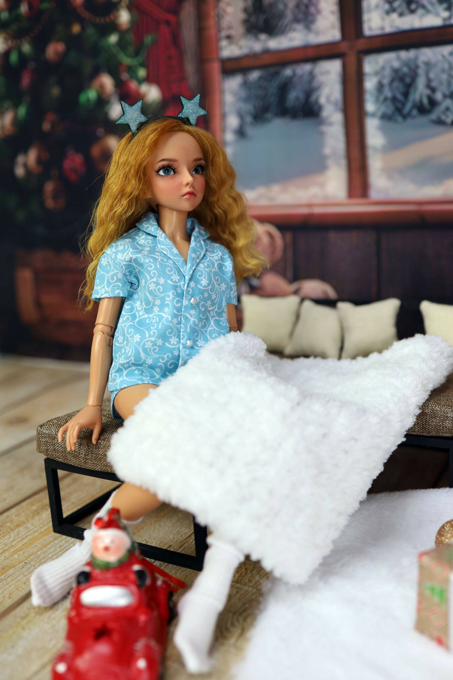 Pajamas with short shorts for Minifee, 1/4 MSD bjd