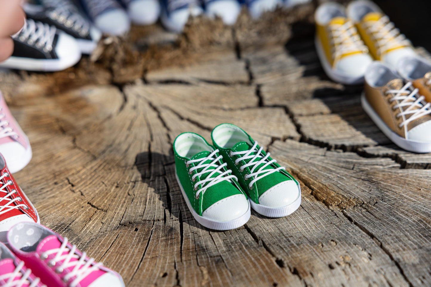Leather Sneakers for Smart Doll Green-Haze (Suede)