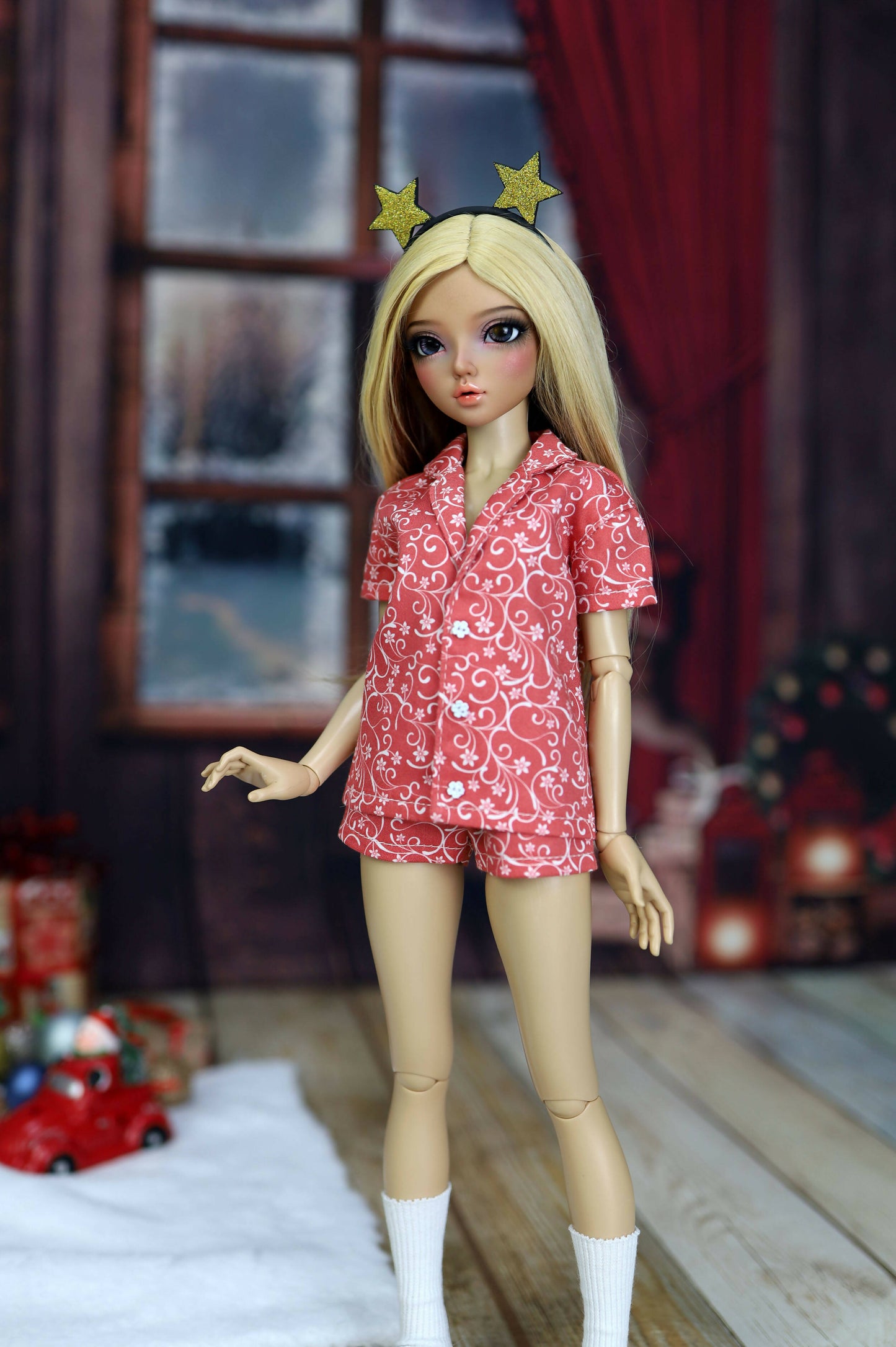 Pajamas with short shorts for Minifee, 1/4 MSD bjd
