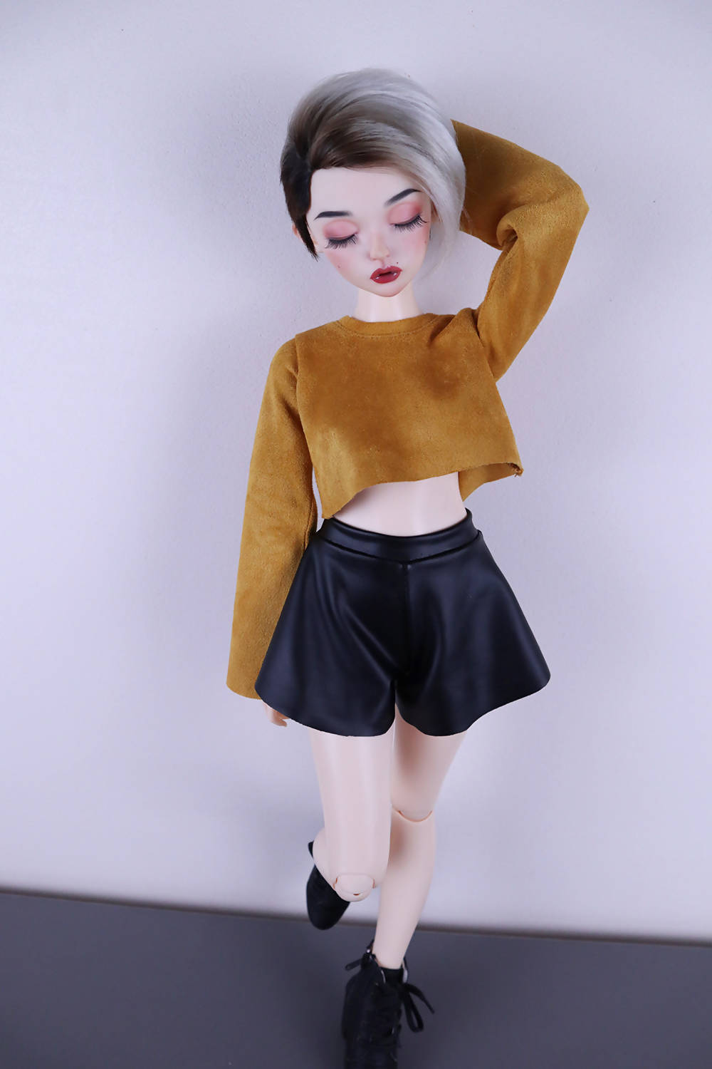Yellow cropped sweater for Feeple60 (SD13)