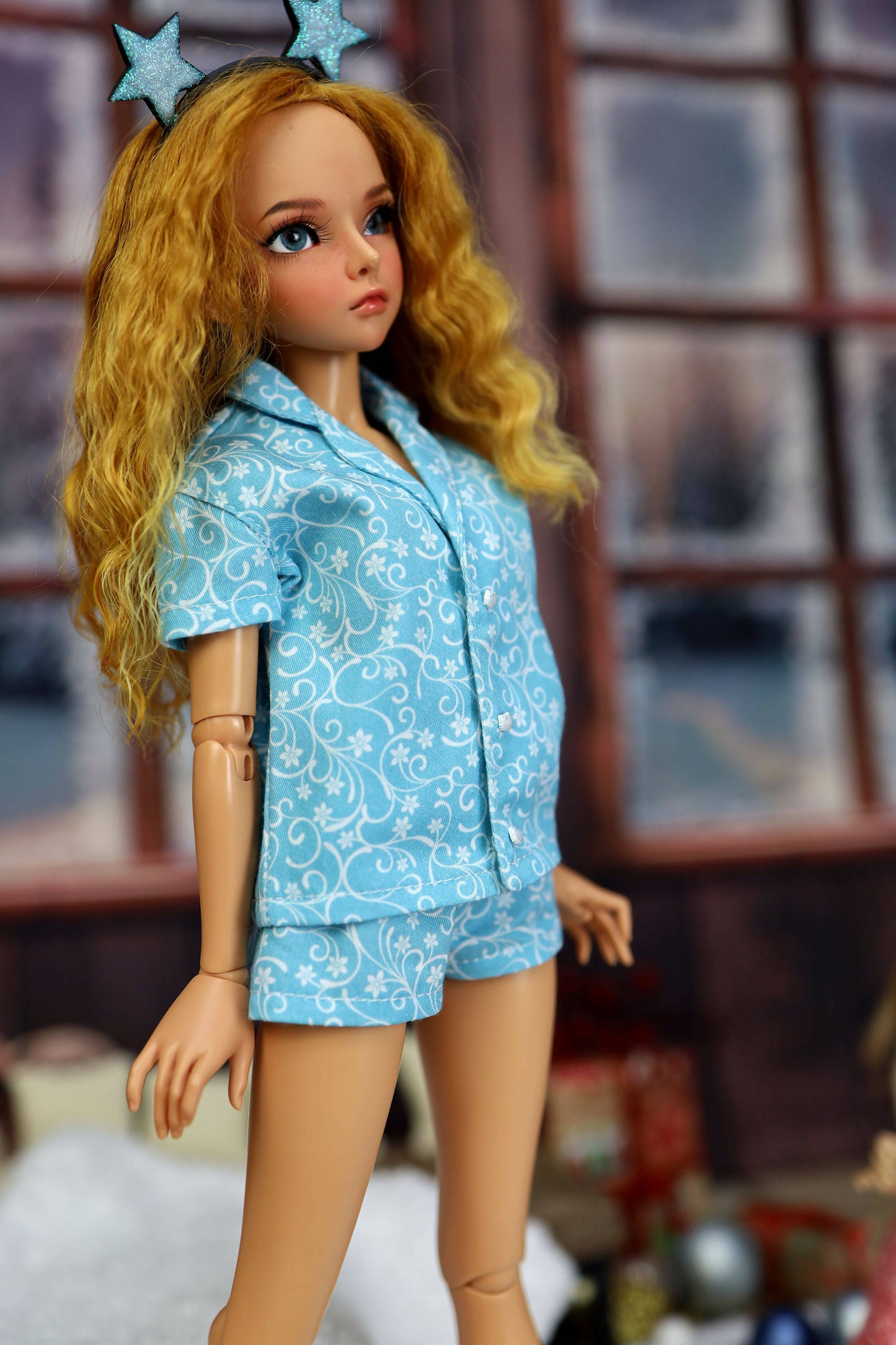 Pajamas with short shorts for Minifee, 1/4 MSD bjd