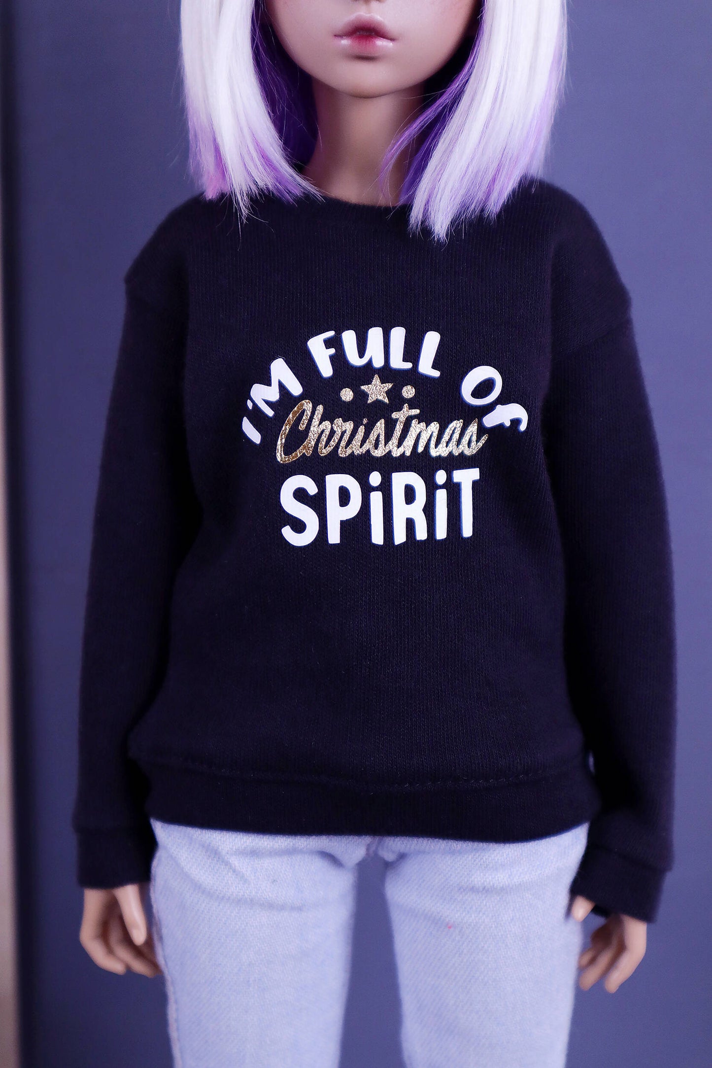 Black Christmas sweatshirt for Minifee (MSD), 1\4