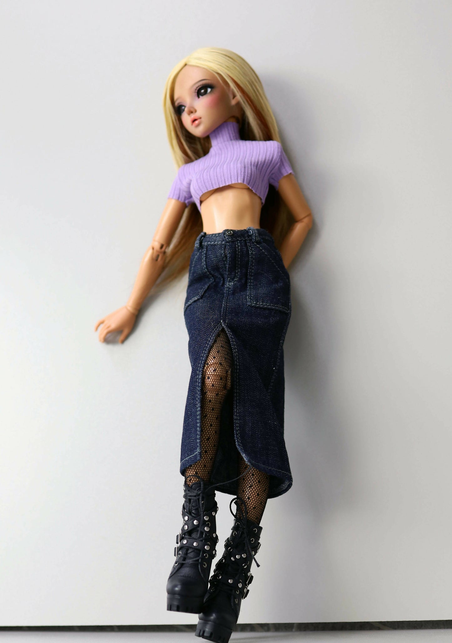 Denim skirt for Minifee, 1/4 MSD bjd