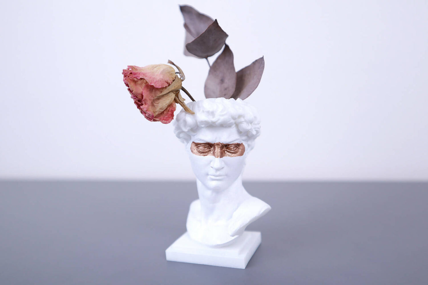 Black and white vase-bust "David", 3D