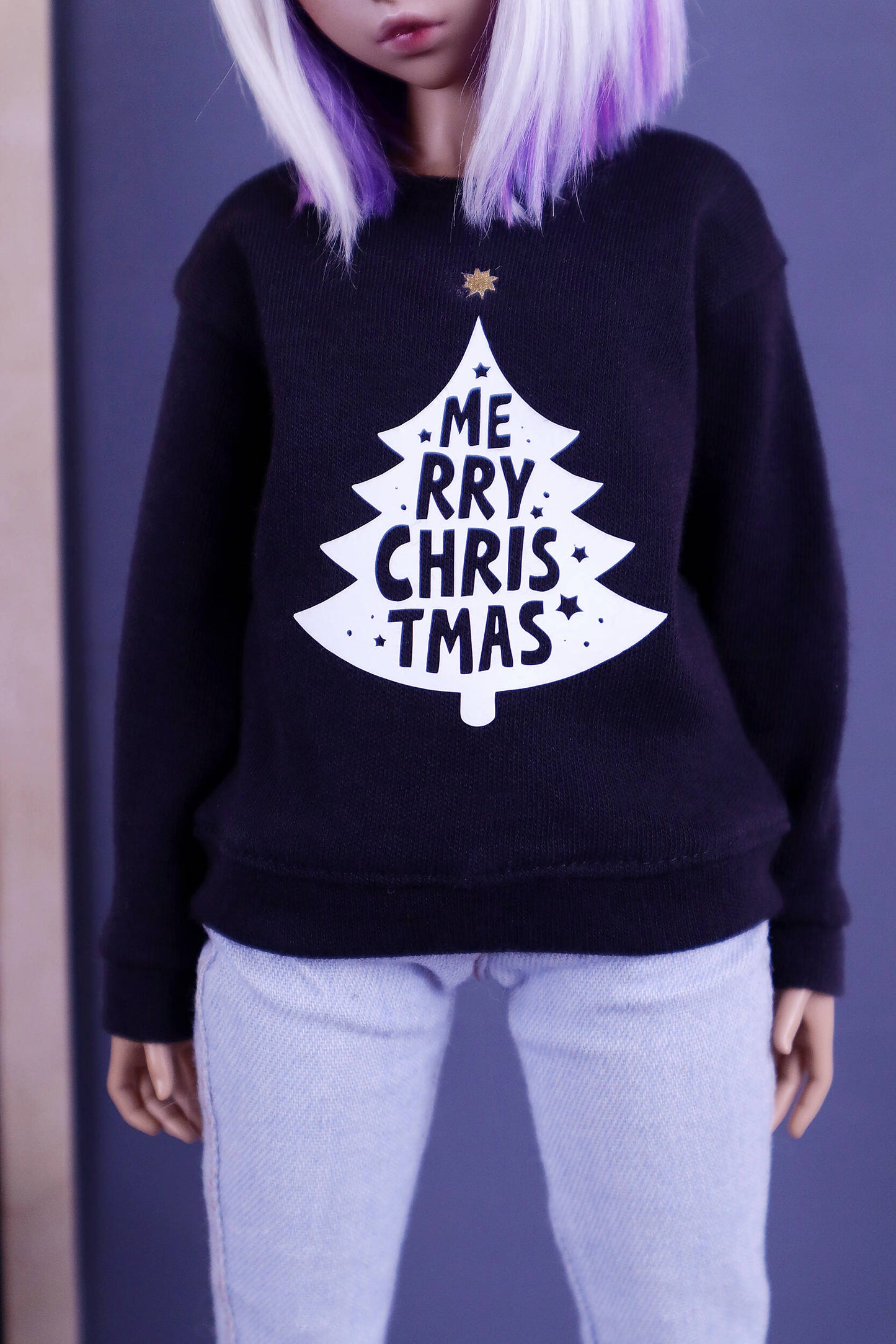 Black Christmas sweatshirt for Minifee (MSD), 1\4