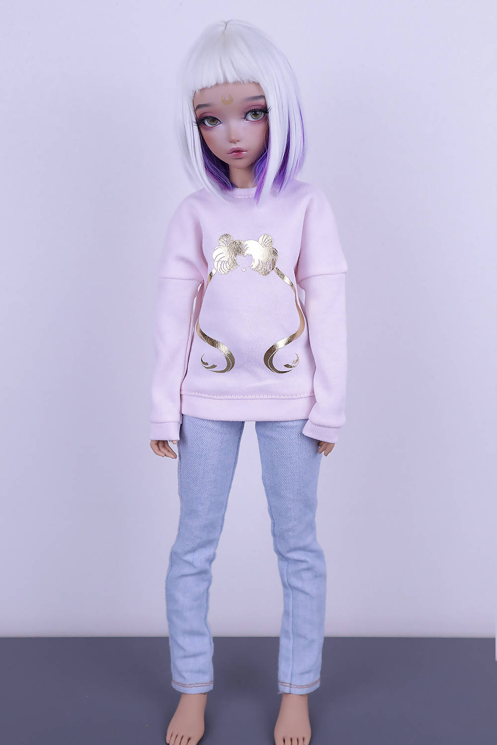 Pastel pink sweatshirt "Bunny" for MiniFee (MSD)