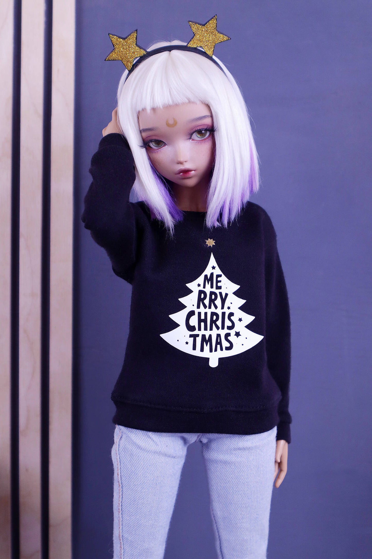 Black Christmas sweatshirt for Minifee (MSD), 1\4