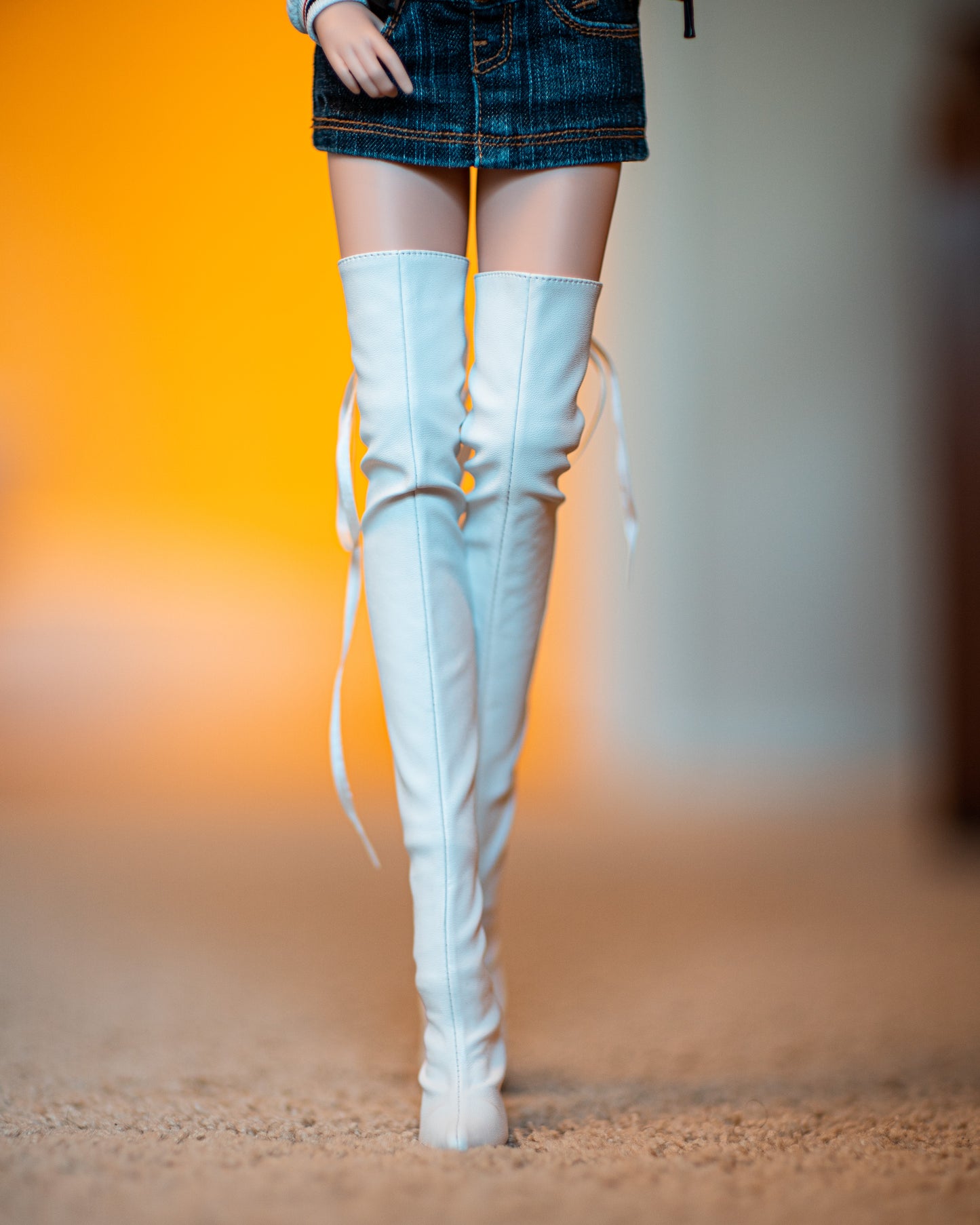 White High Stiletto Boots BJD 1/3 SD16 (fits Smart Doll and DD)