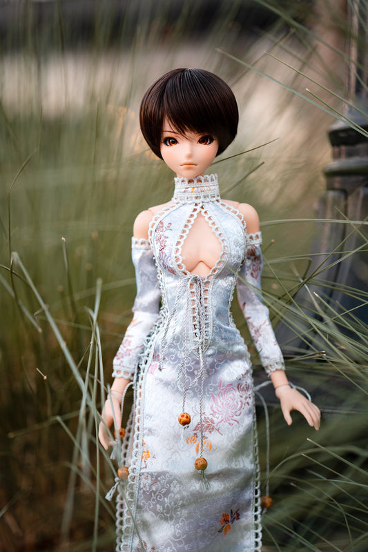 Cheongsam dress (light pink) fits Smart Doll or 1/3