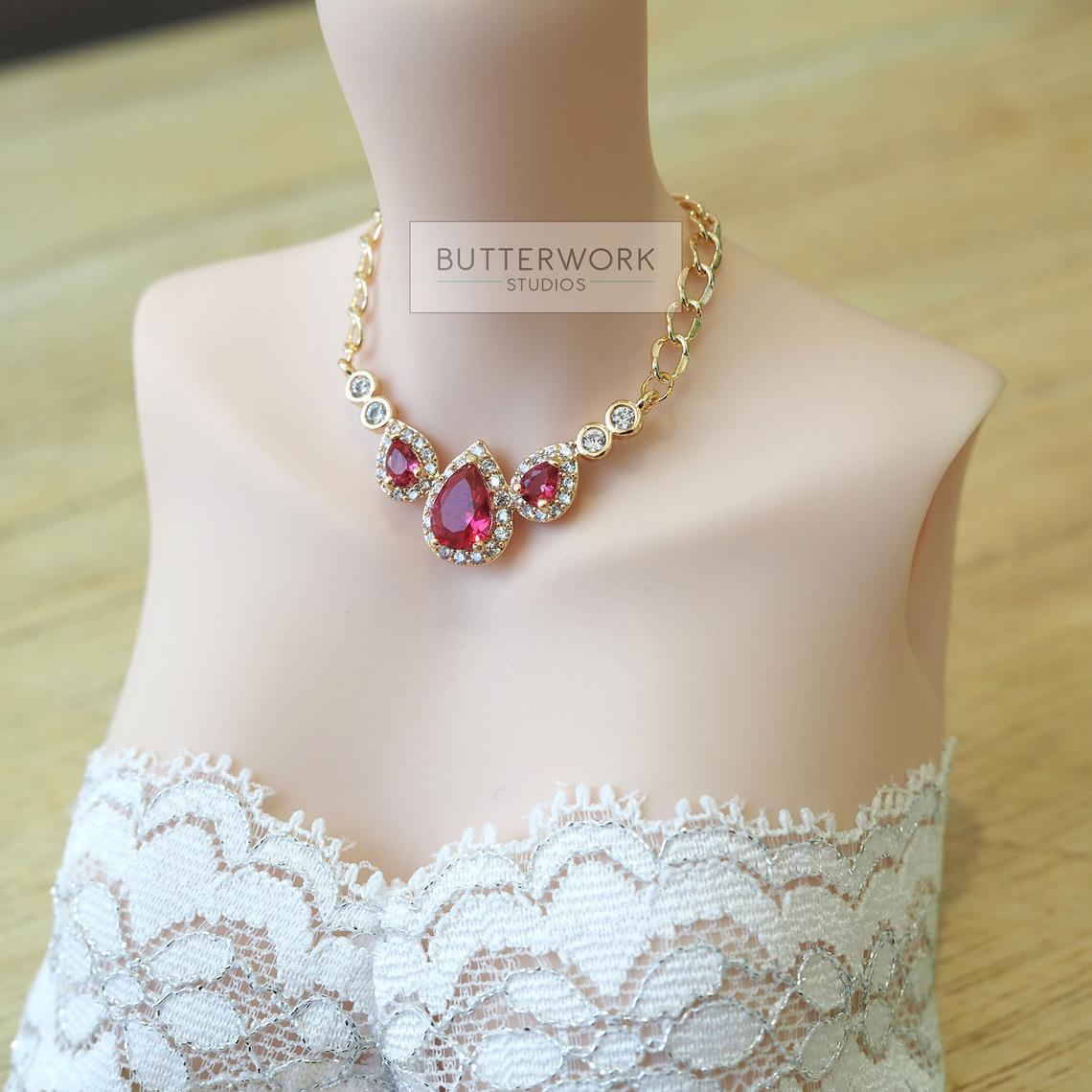 Necklace for Smartdoll Lady Ruby 18k CZ Gatsby
