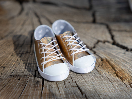 Leather Sneakers for Smart Doll Silver Quicksand