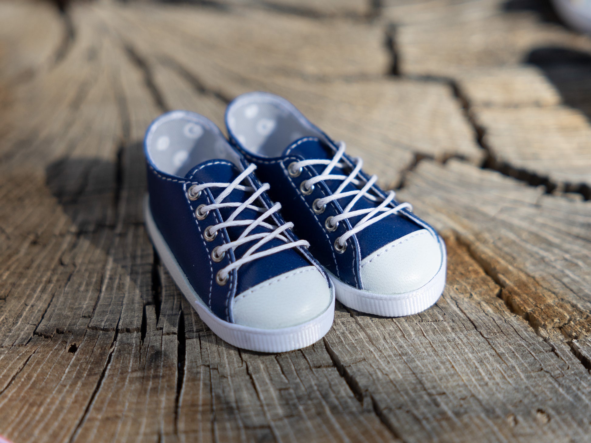 Leather Sneakers for Smart Doll Midnight Blue