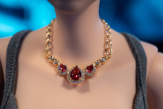 Necklace for Smartdoll Lady Ruby 18k CZ Gatsby