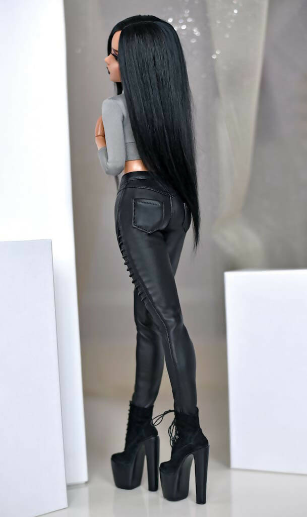 Leather trousers (jeans) for Minifee doll