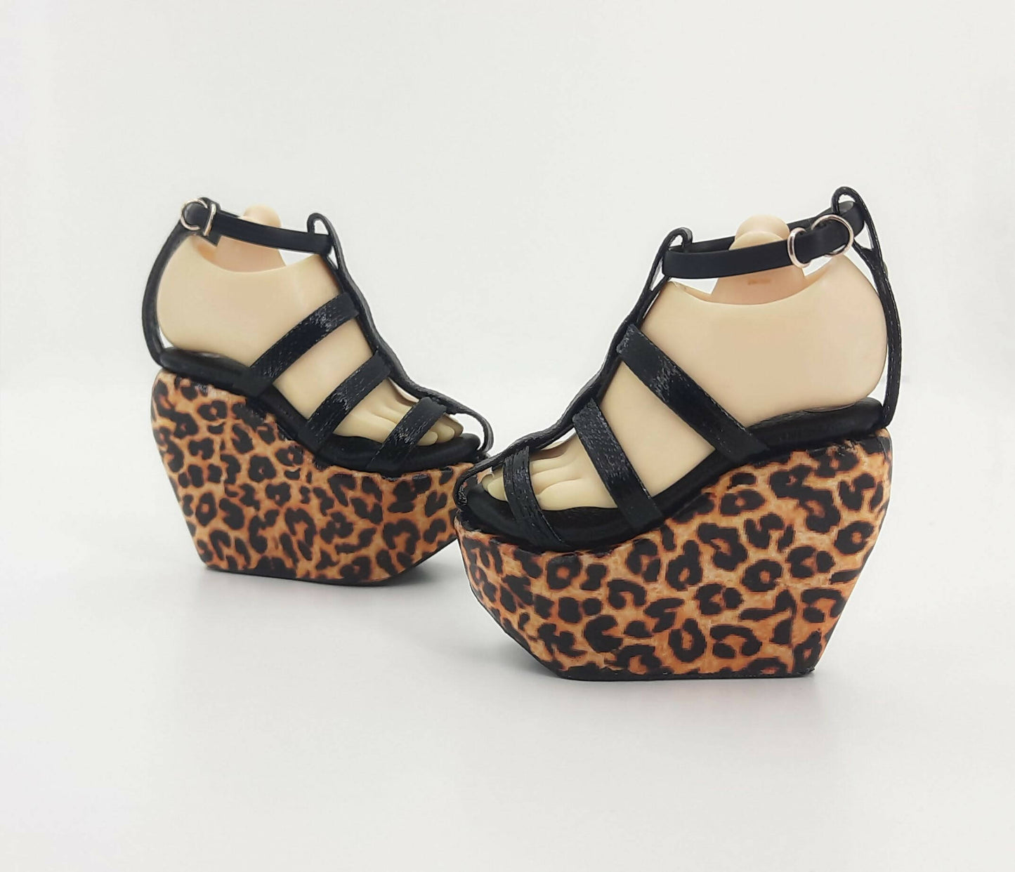 Shoes for MiniFee A-line heel feet Leopard