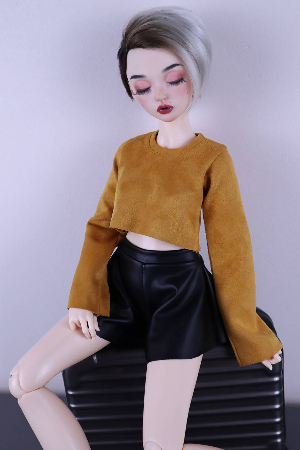 Yellow cropped sweater for Feeple60 (SD13)