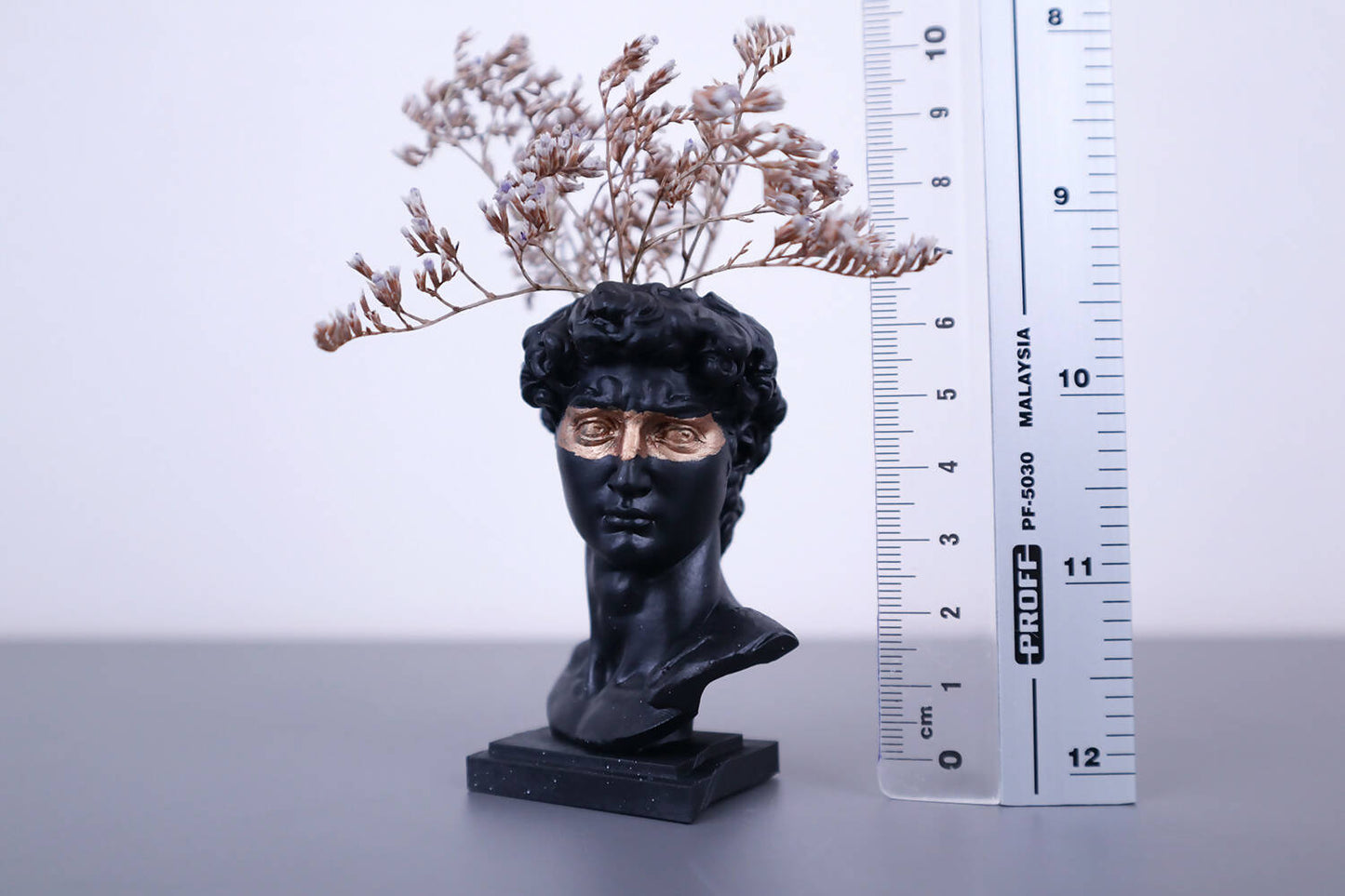 Black and white vase-bust "David", 3D