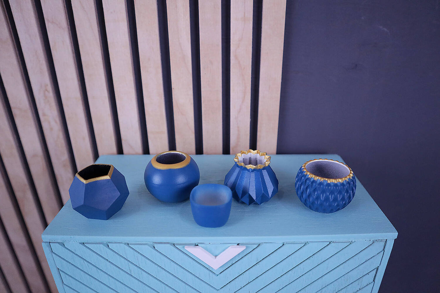 Interior items for BJD (set 5 - blue cobalt), 3D